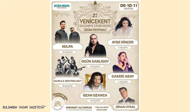 YENİCEKENT FESTİVALİNİN SANATÇILARI BELLİ OLDU