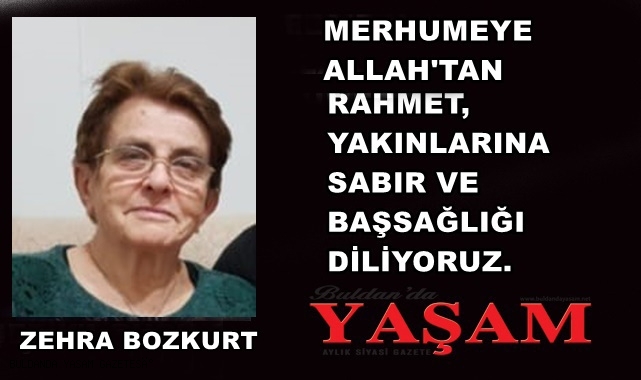 18 EYLÜL 2024 - ZEHRA BOZKURT