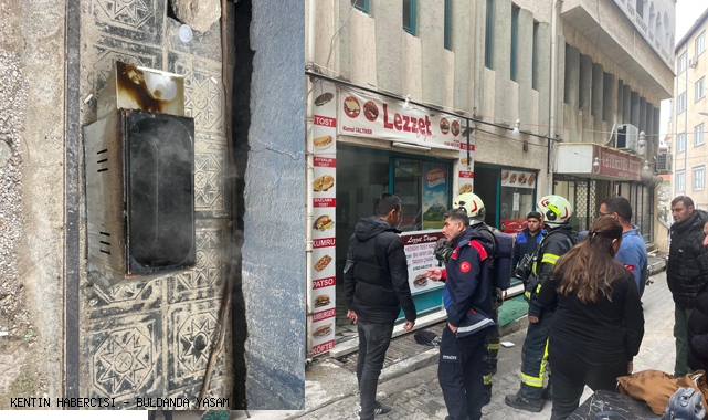 TOST SALONUNDA ÇIKAN YANGIN KORKUTTU