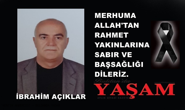 15 NİSAN 2025 – İBRAHİM AÇIKLAR
